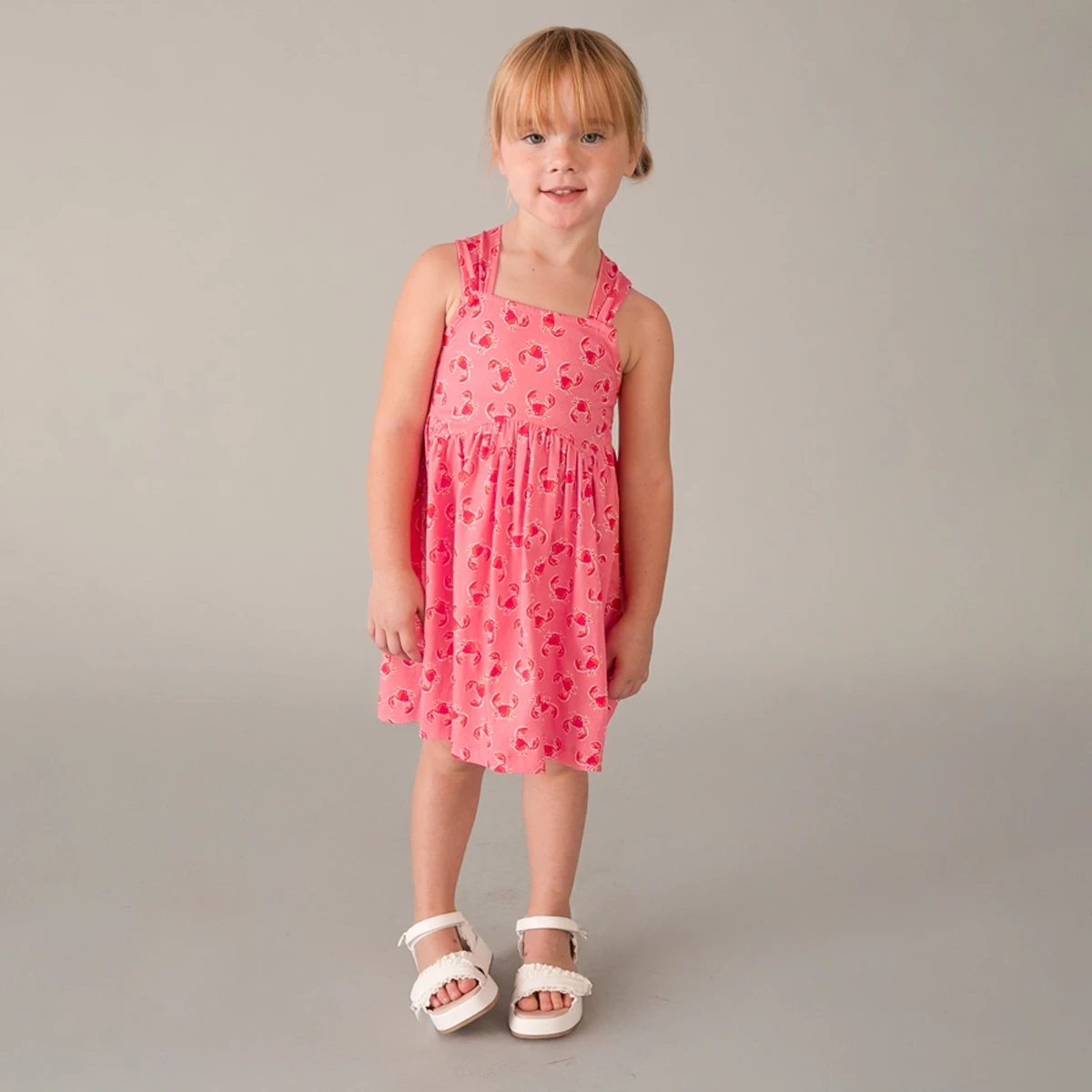 Printed dress Geranium - crab detail - Image 4