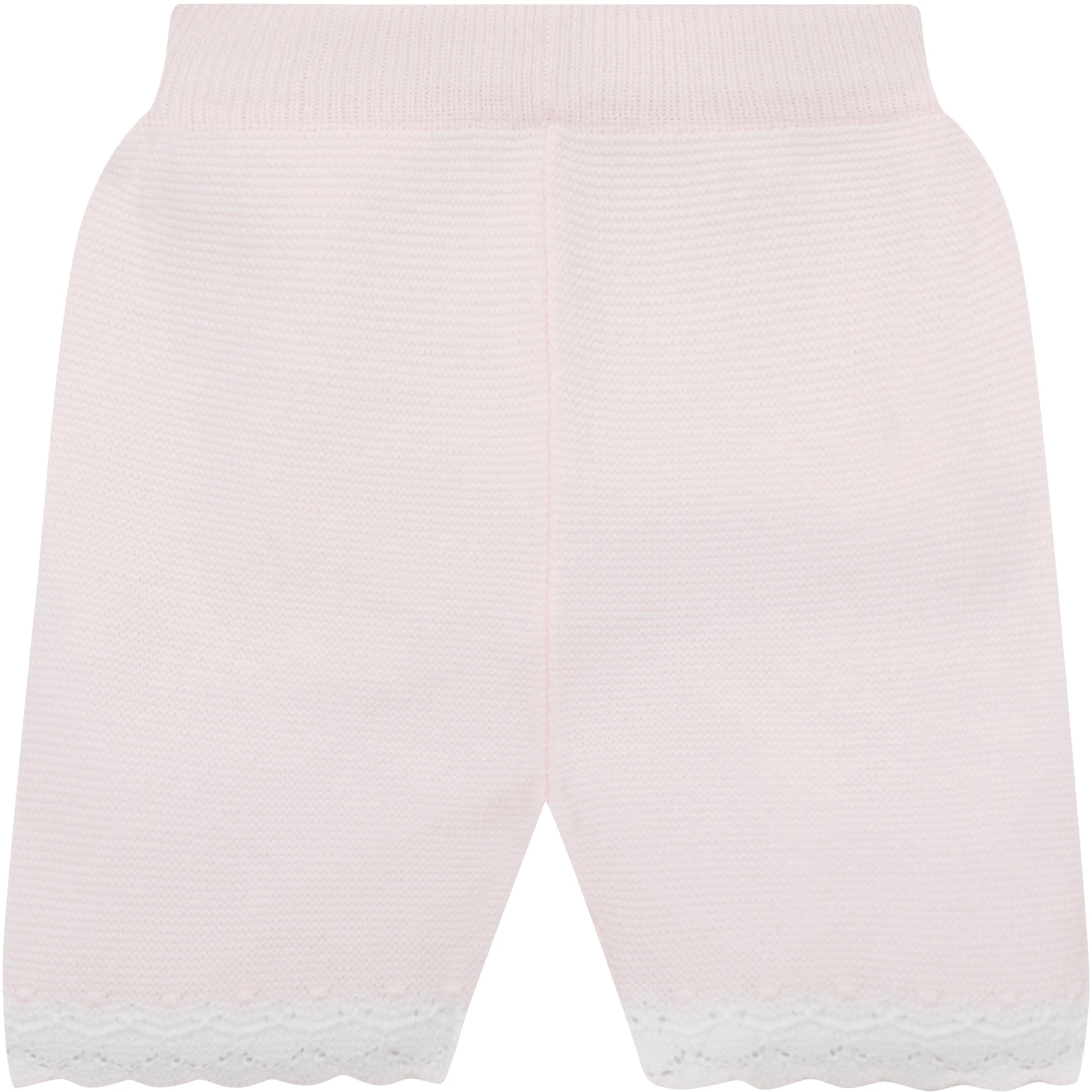 Laura Girls Pink Cotton Knit Top & Shorts Set - Image 4