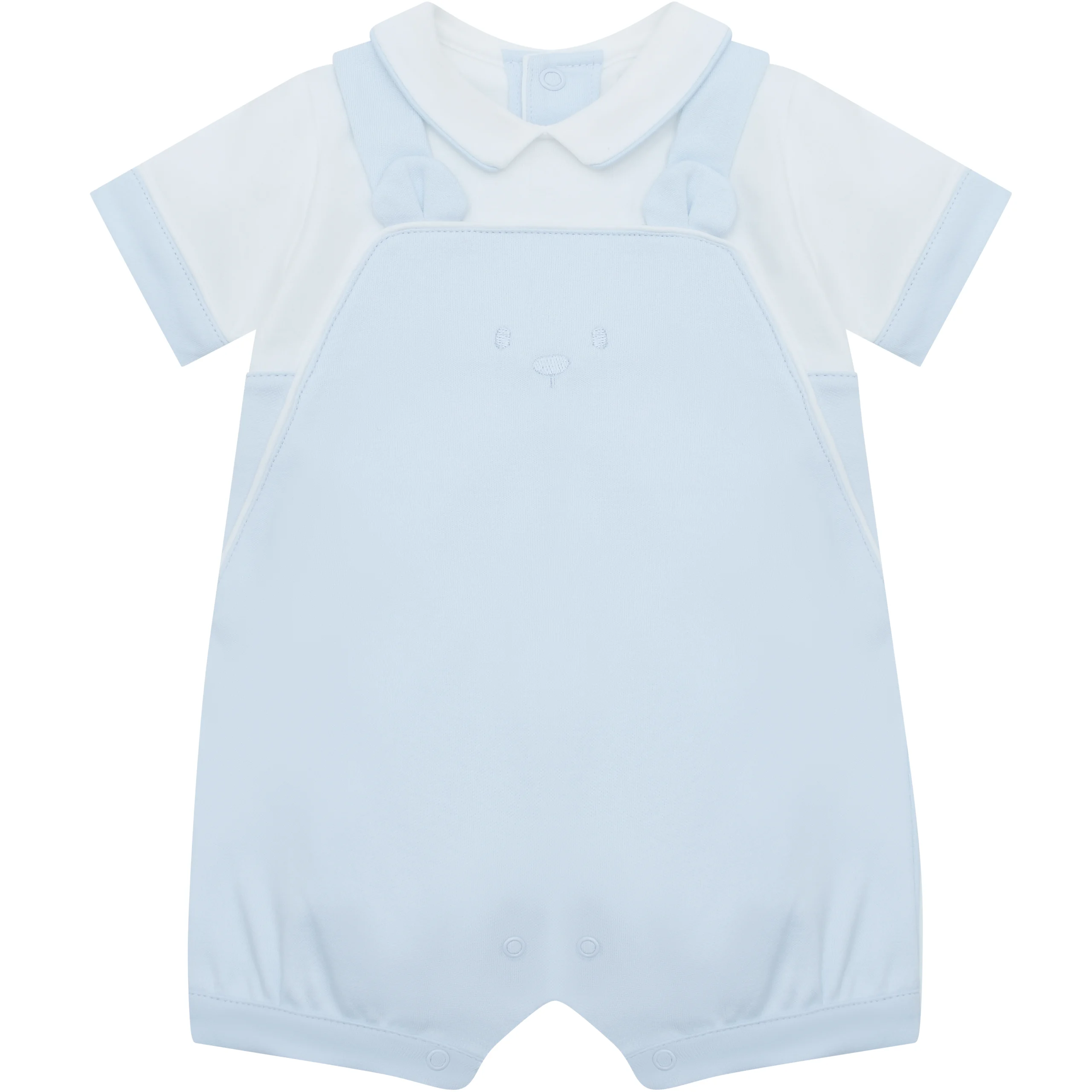 Lucas Baby Boys Blue Cute Bib Short