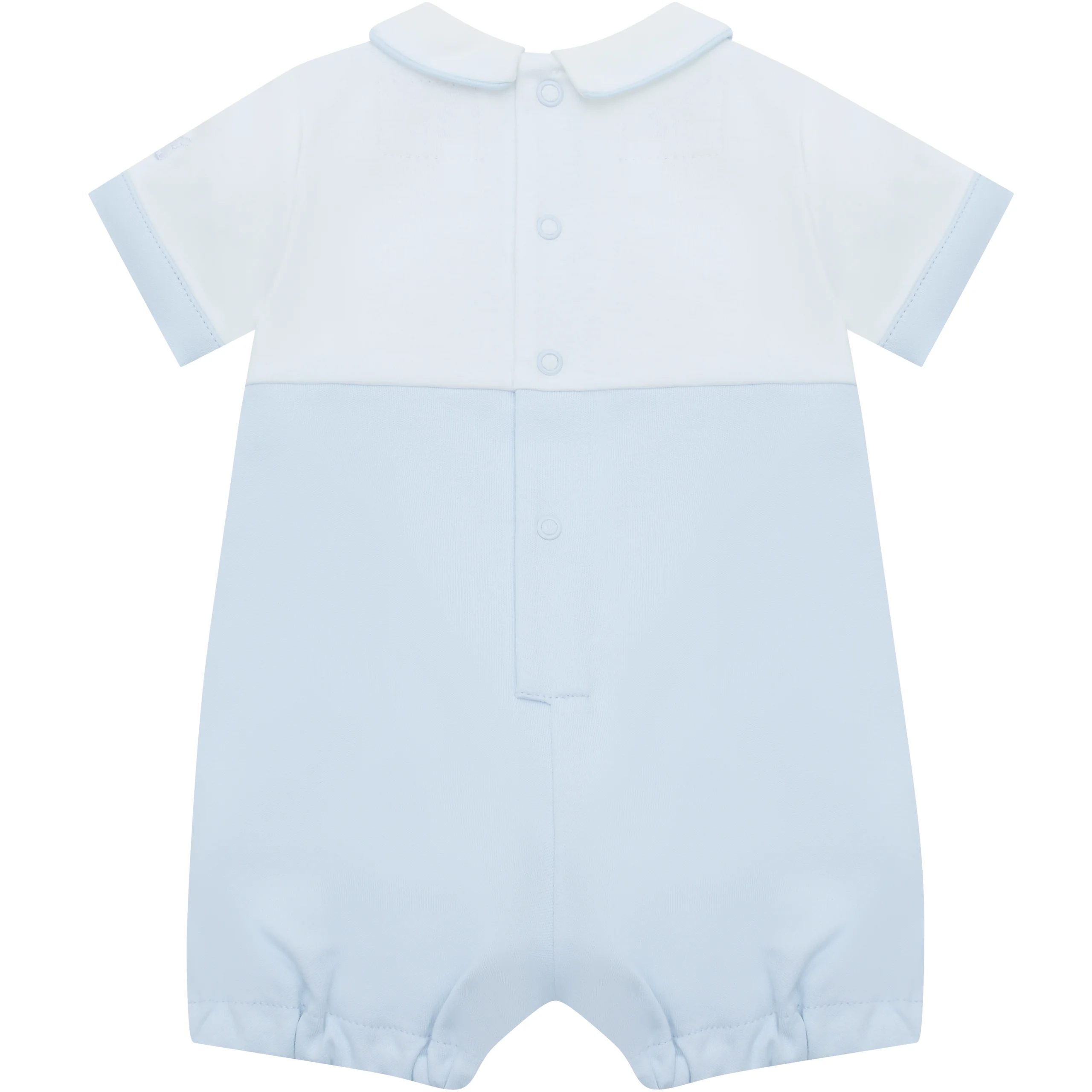 Lucas Baby Boys Blue Cute Bib Short - Image 2