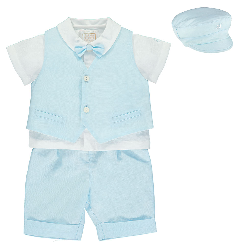 Perry Blue Baby Boys Outfit Set