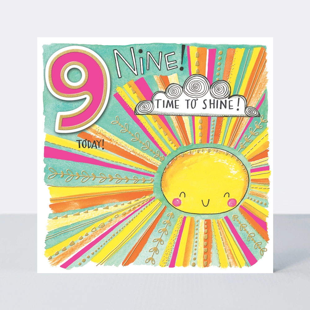 Card - 9 Today Time To Shine Birthday Card