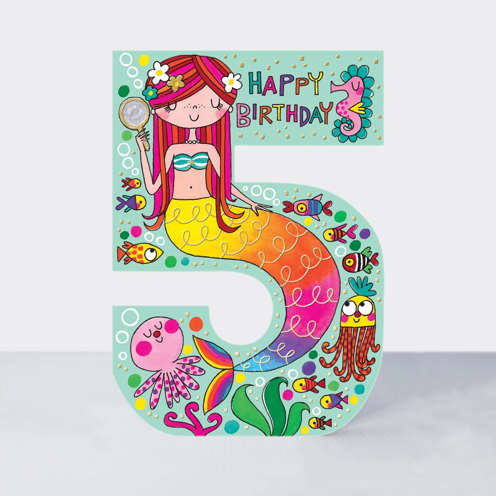 Card - Age 5 Mermaid Under the Sea