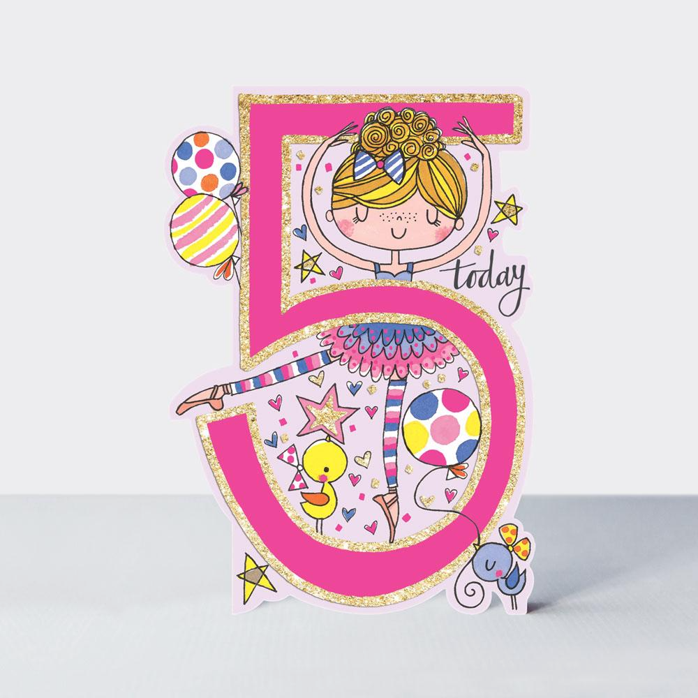Card - Age 5 Girl Ballerina