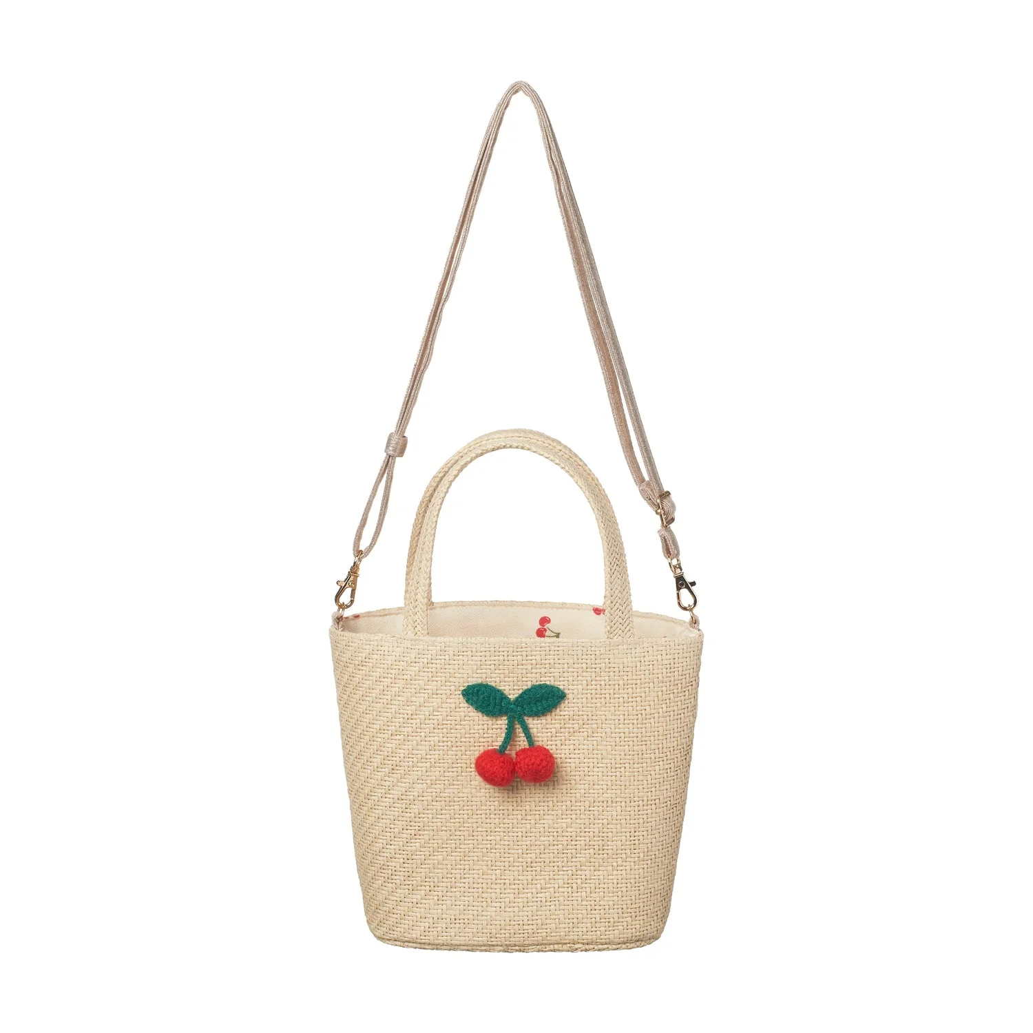 Crochet Cherry Basket Bag - Image 2