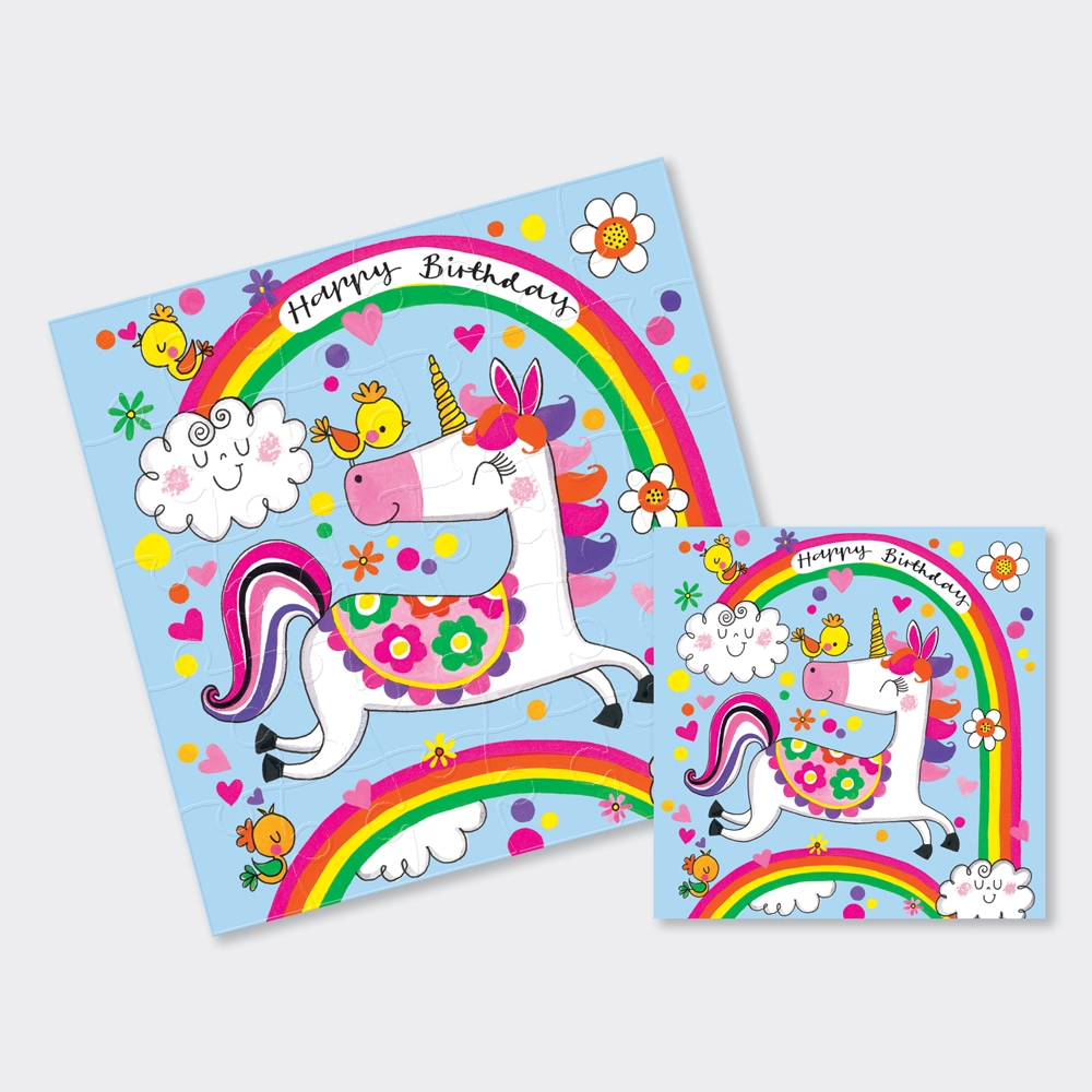 Card - Happy Birthday Unicorn & Rainbows