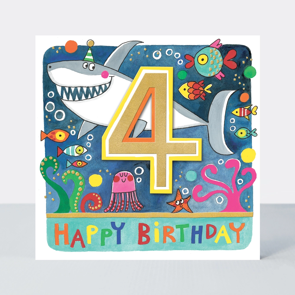 Card - Age 4 Shark