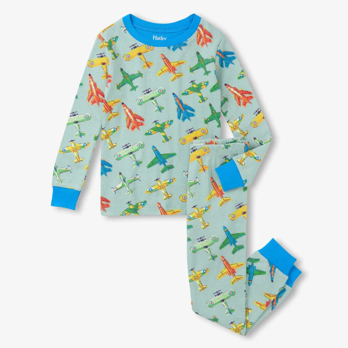 Boys Vintage Aircrafts Cotton Pyjama Set