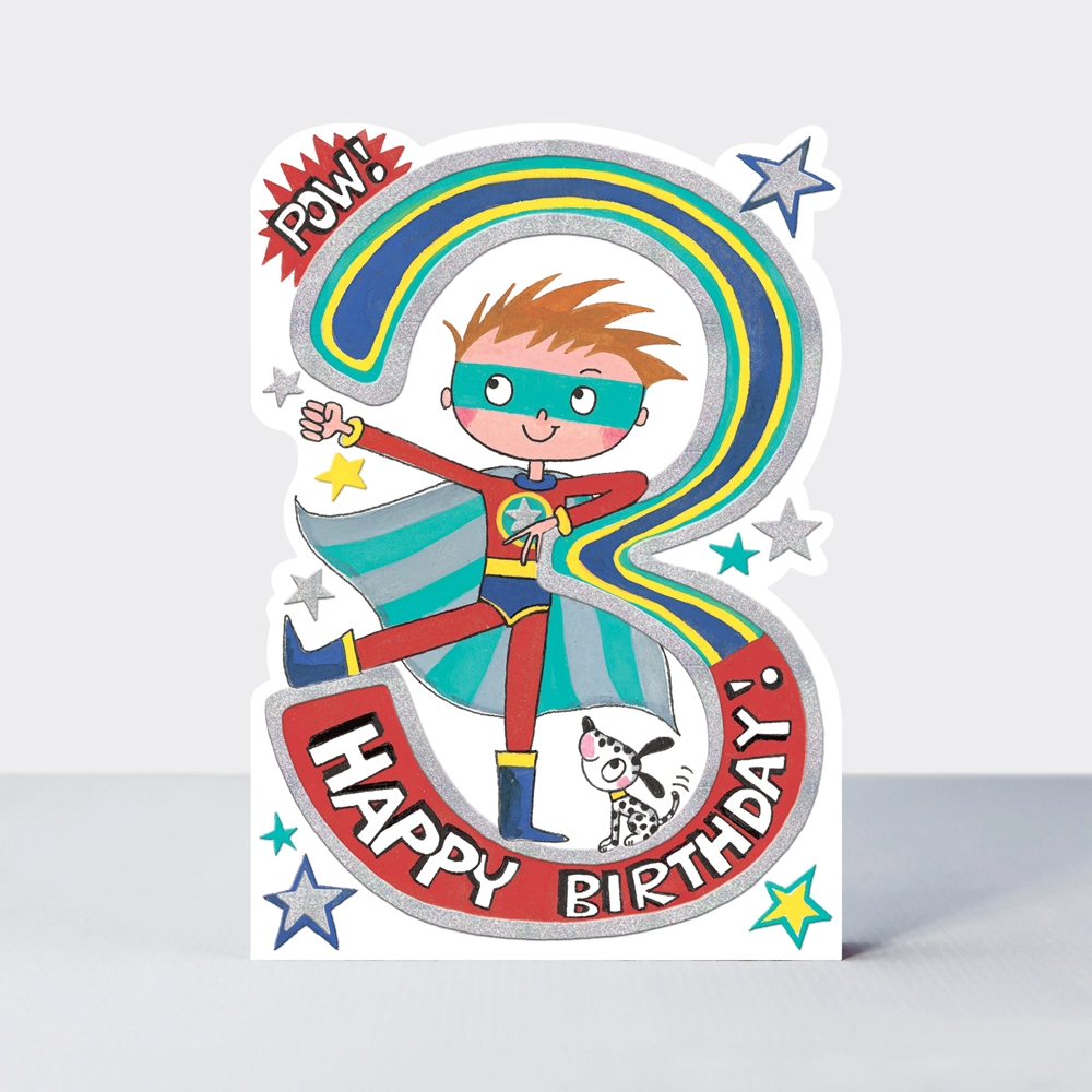 Card - Age 3 Super Hero
