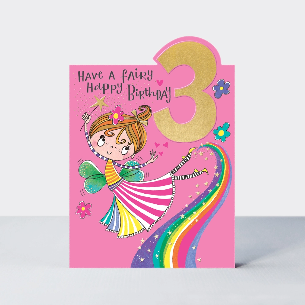 Card - Age 3 Birthday Fairy