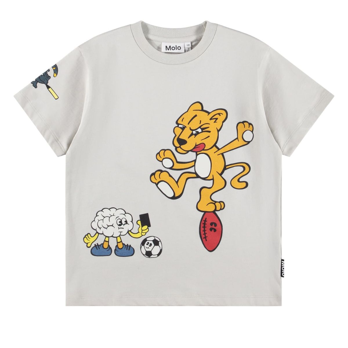 Boys Off-White Organic Cotton Cartoon Sports Graphic T-Shirt