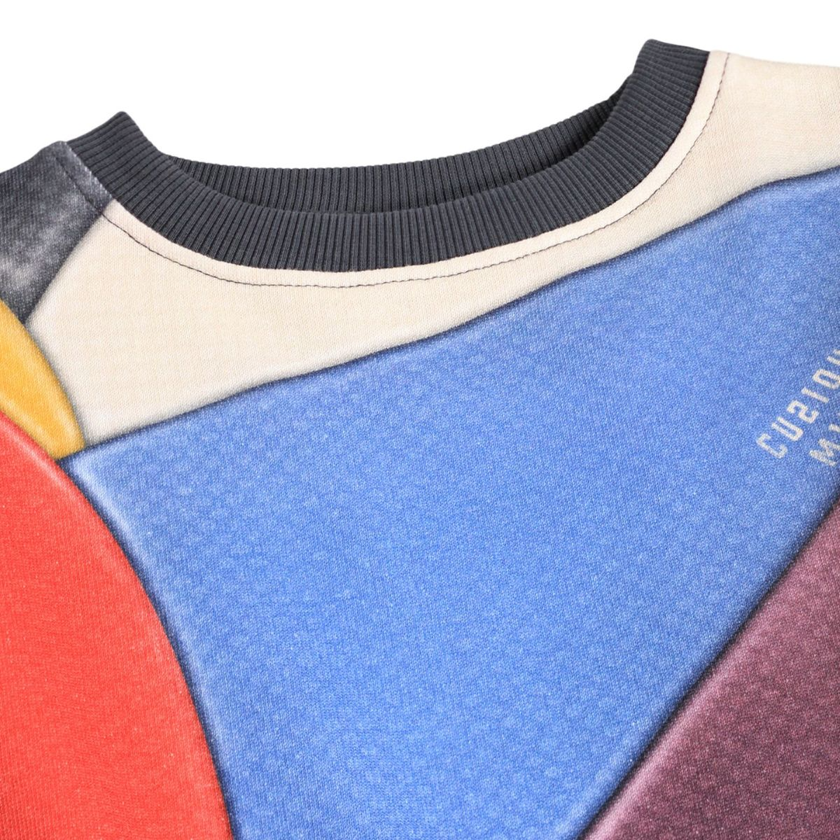 Boys Multicolor Geometric Abstract "Curious Minds" Organic Cotton Sweatshirt - Image 3