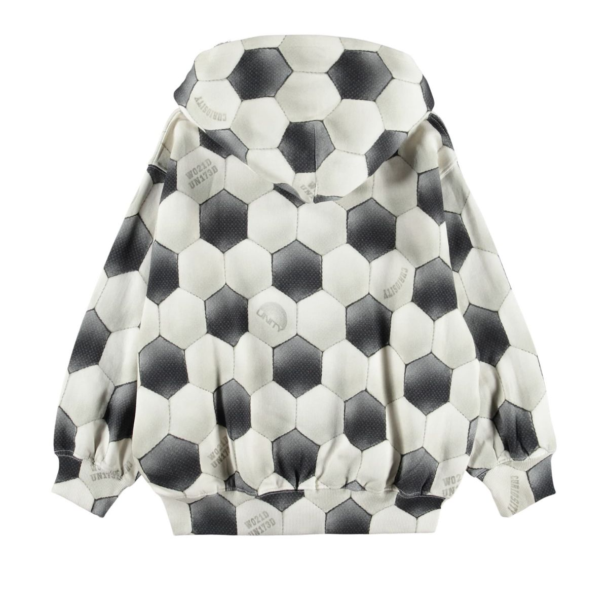 Off-White Football Pattern Organic Cotton Zip-Up Hoodie - Image 2