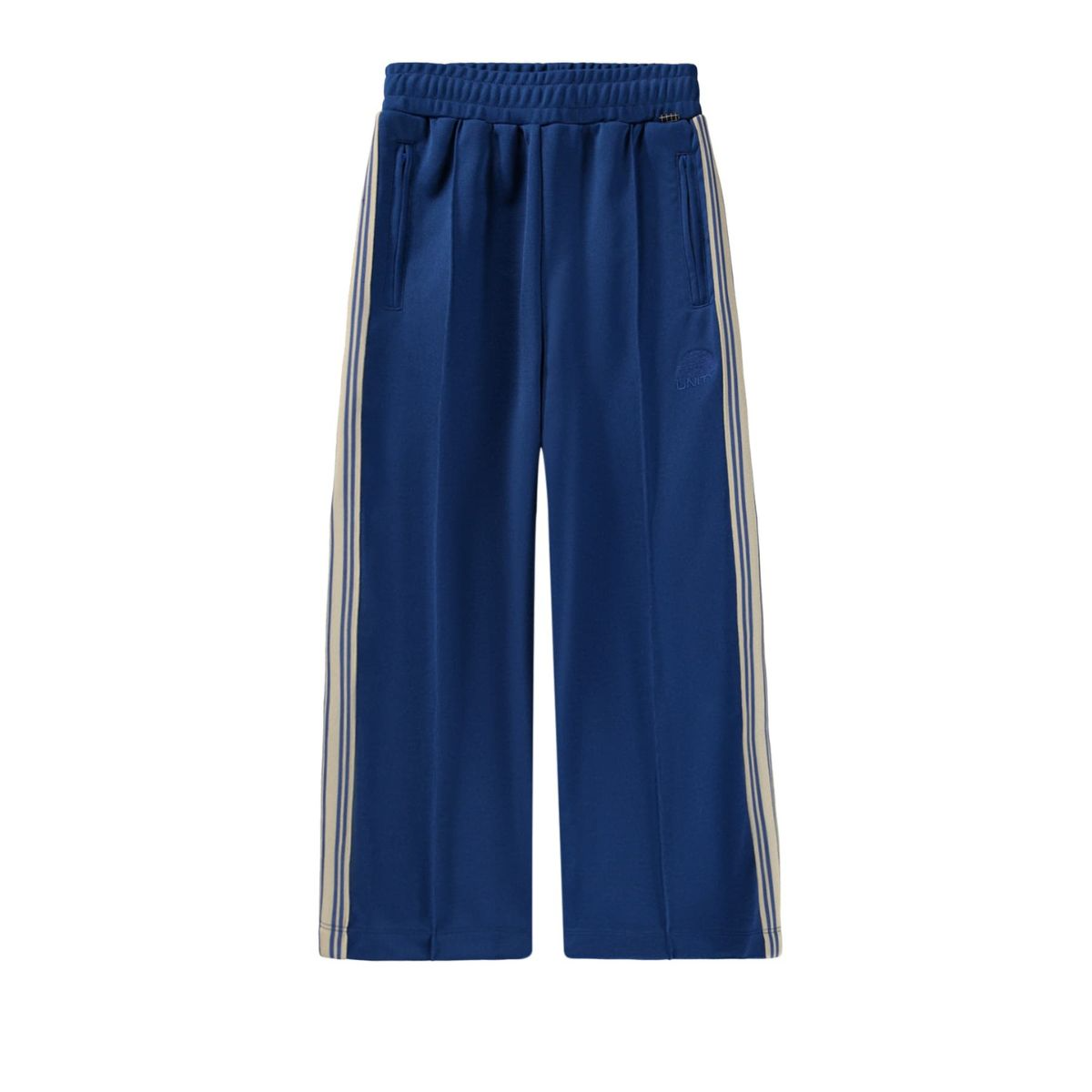 Steel Blue "Unity" Wide-Leg Retro Track Pants