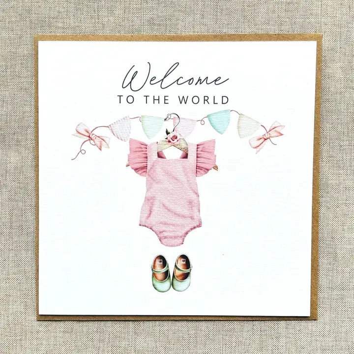 New Baby Girl Wecome To the World Card