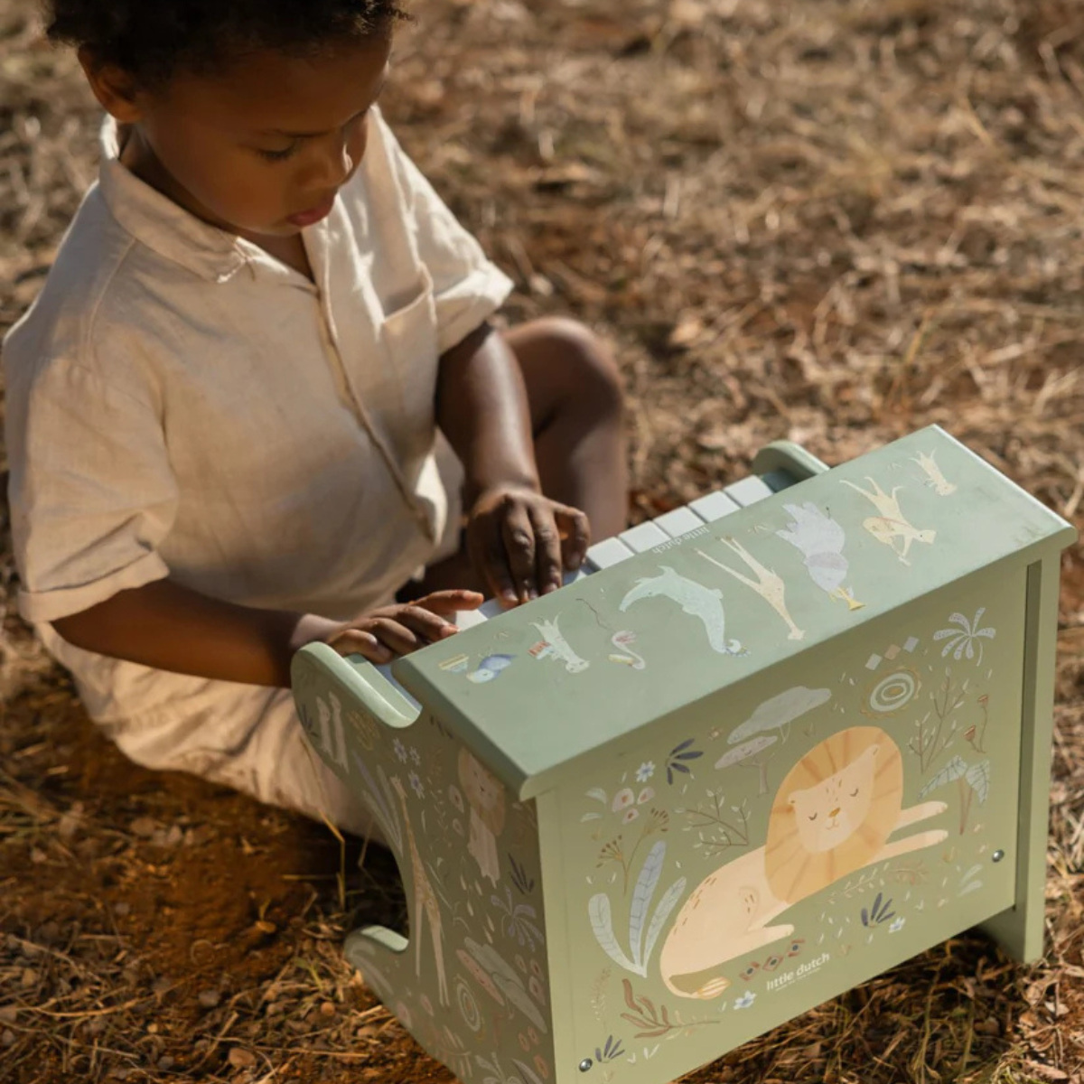 Wooden Piano FSC Green- Safari Friends - Image 3