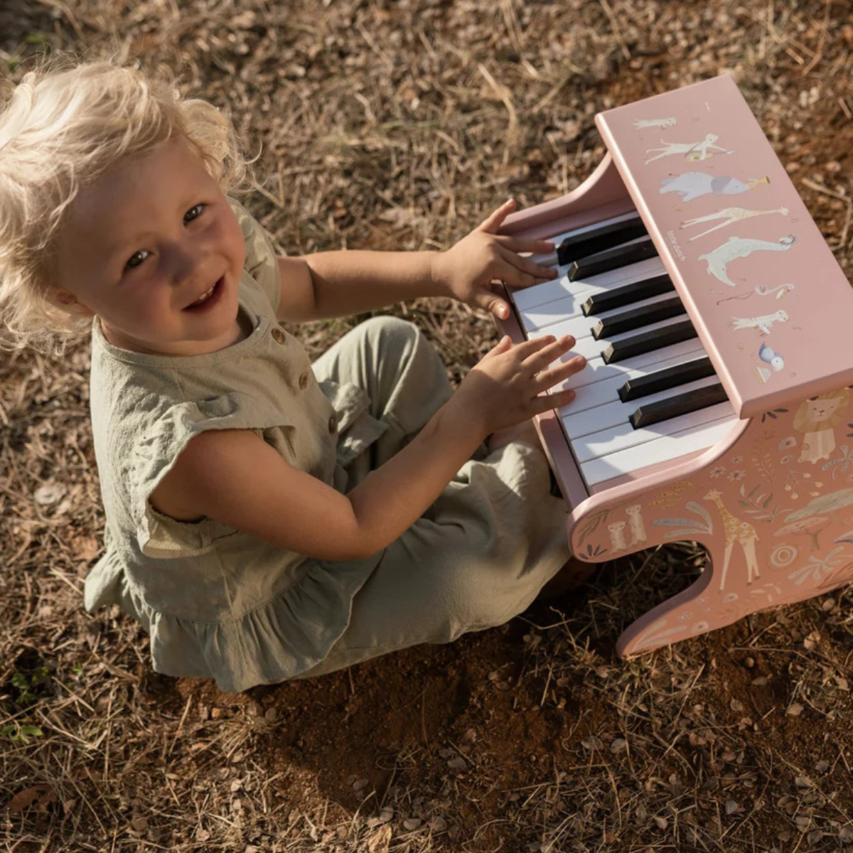 Wooden Piano FSC Pink - Safari Friends - Image 3