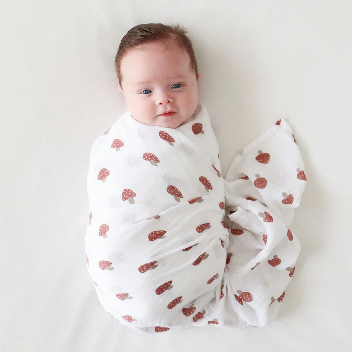 Mushroom Cotton Muslin Swaddle - Image 3