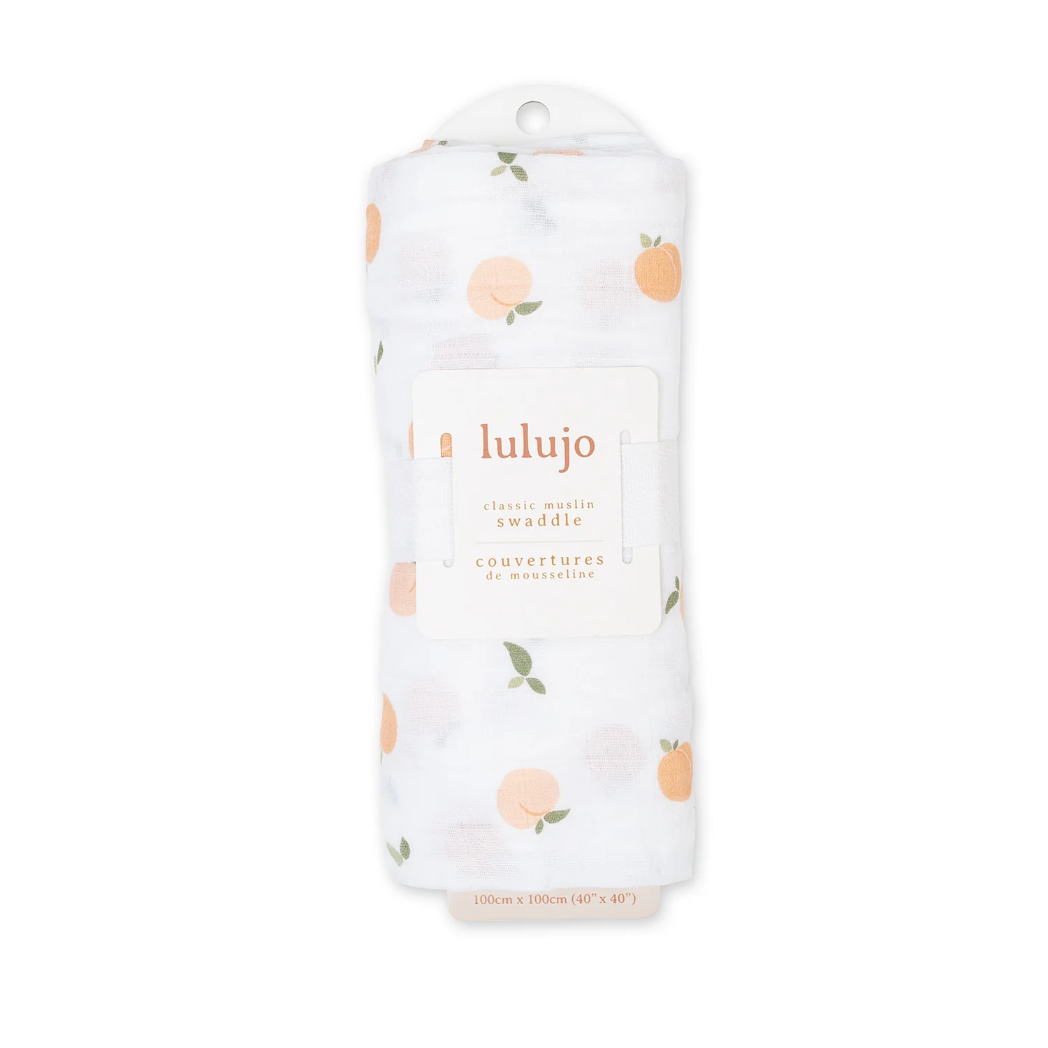 Peaches Cotton Muslin Swaddle