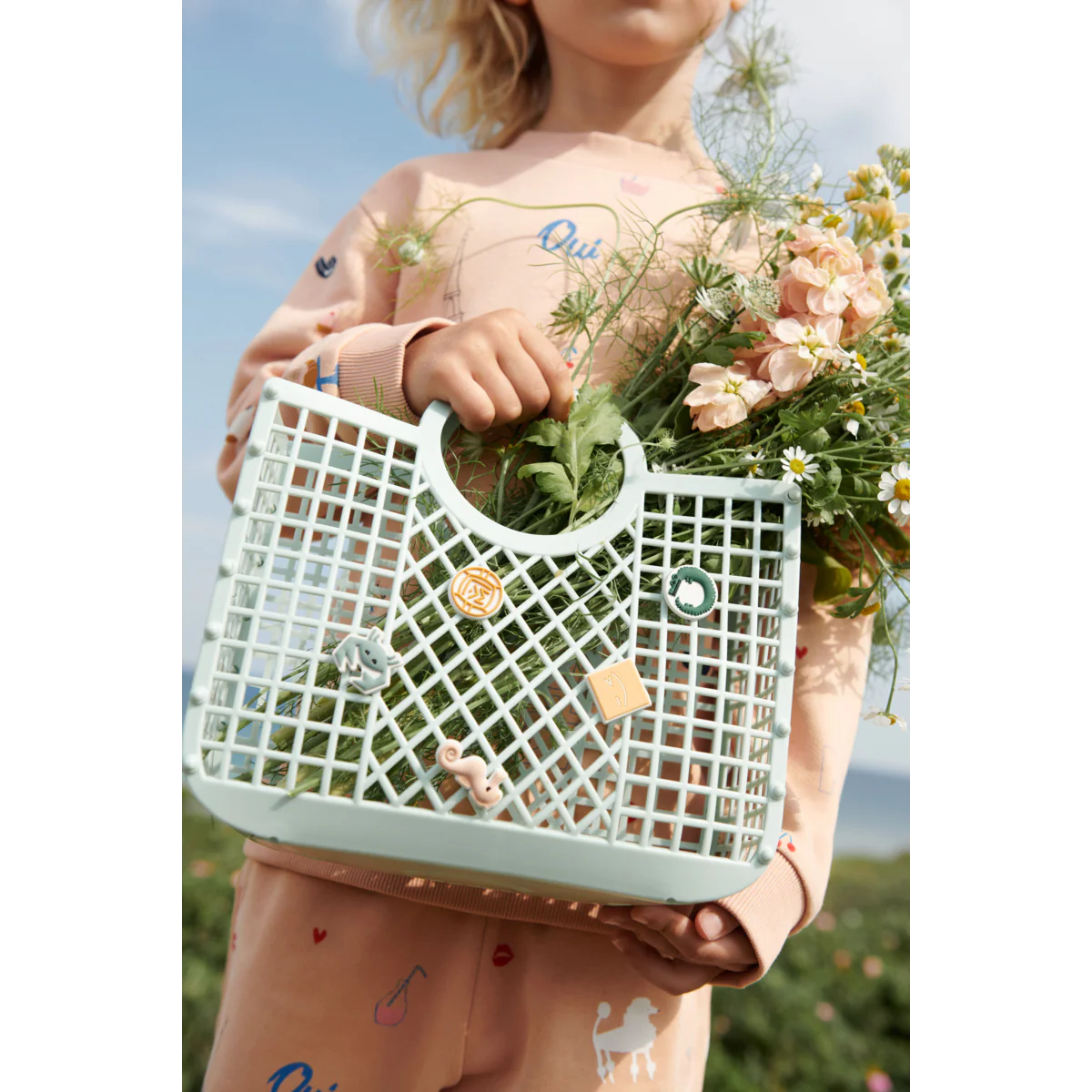 Samantha Basket with Charms - Light Peppermint - Image 2