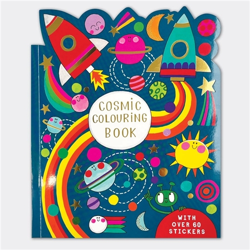 Cosmic Die-Cut Colouring Book with Stickers