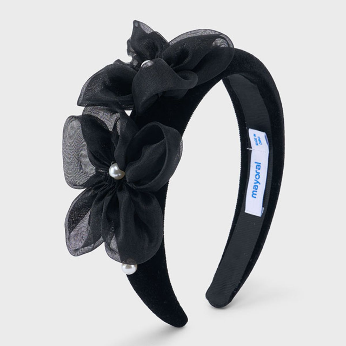 Black Velvet flower headband