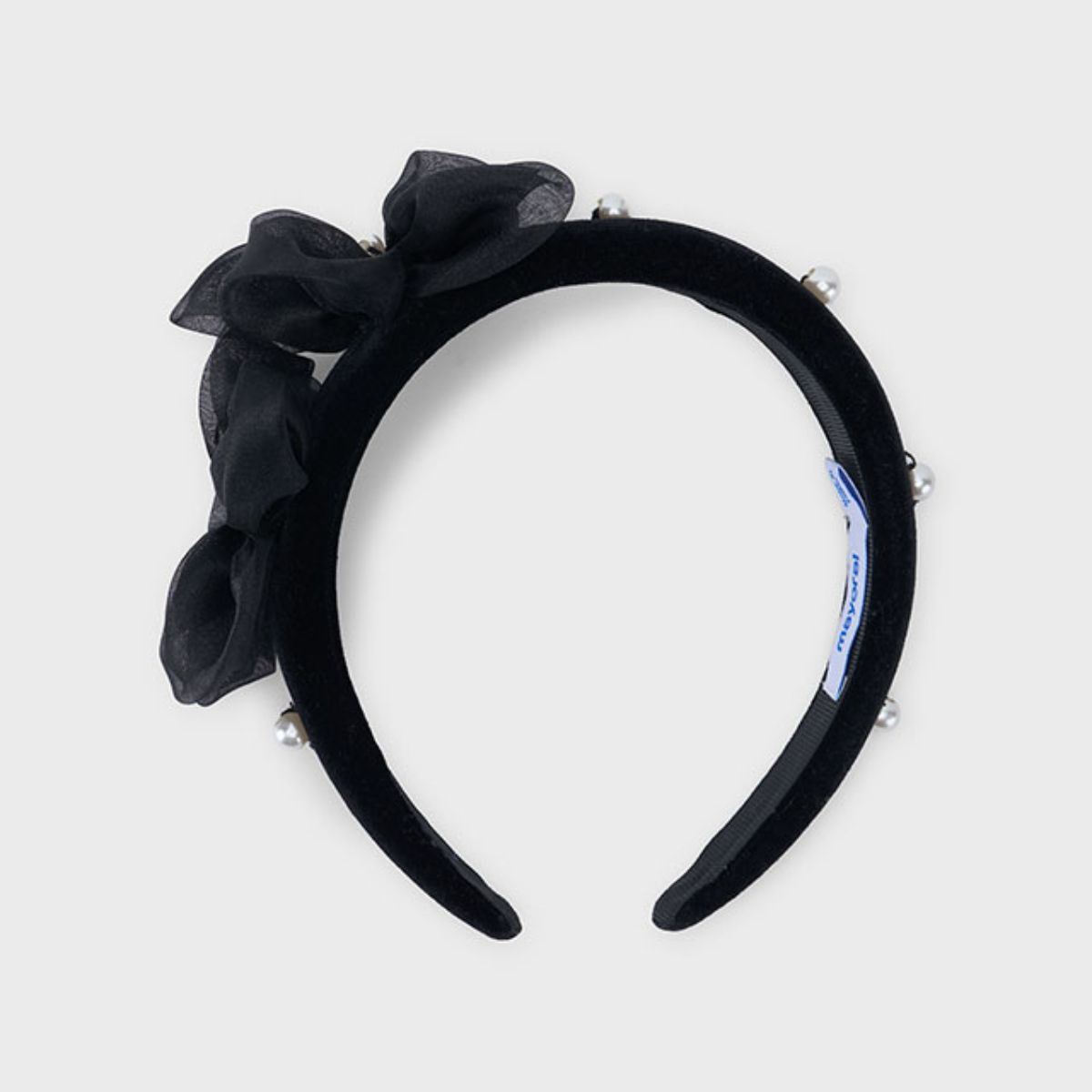 Black Velvet flower headband - Image 2