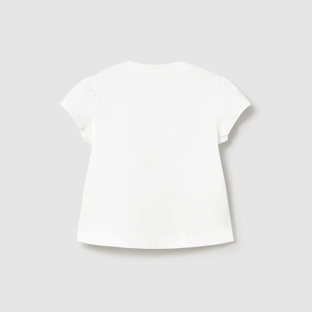 White t-shirt With Sequin Strawberry Heart Applique - Image 2