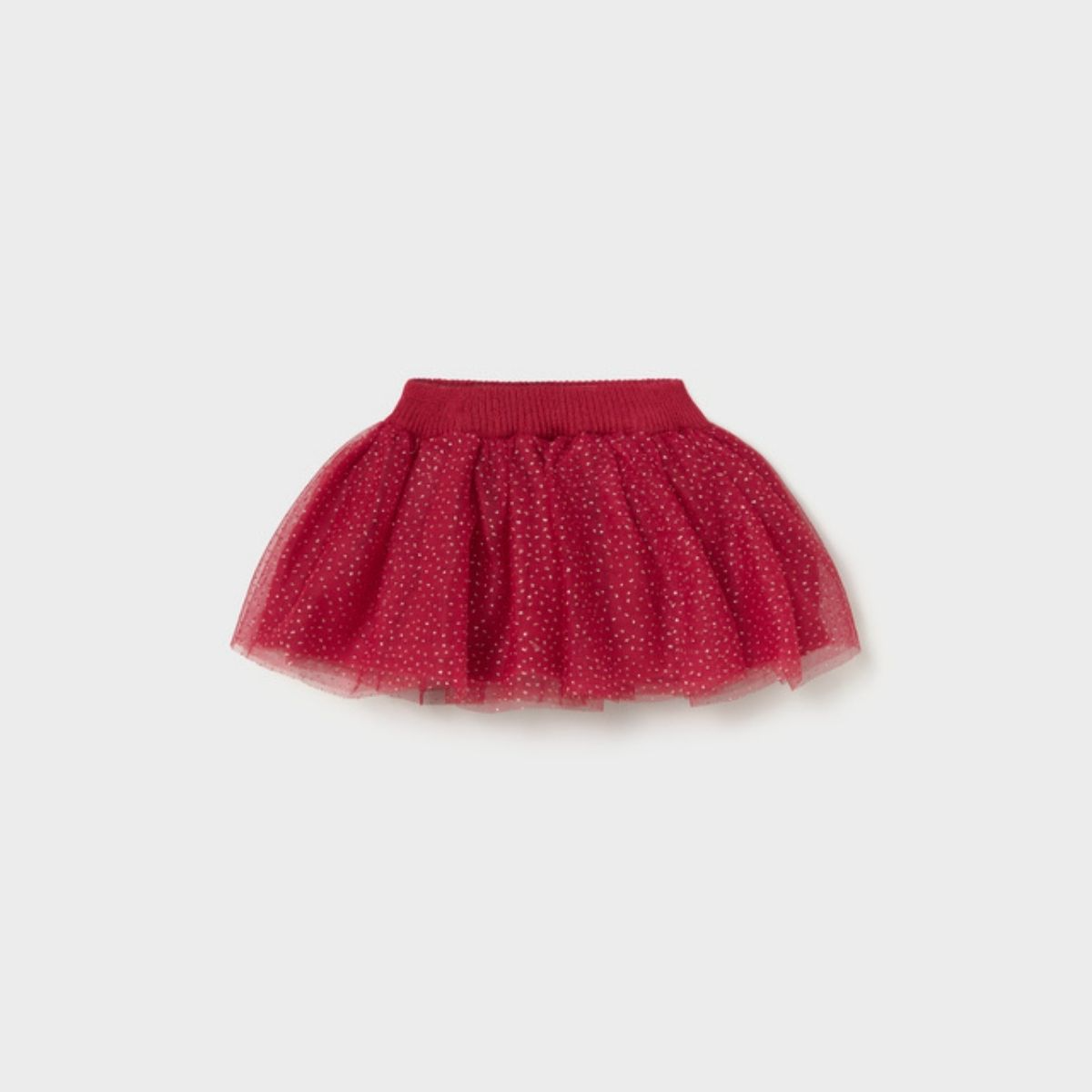 Sweet Red Knit Cardigan & Glittery Tulle Tutu Skirt Set - Image 3
