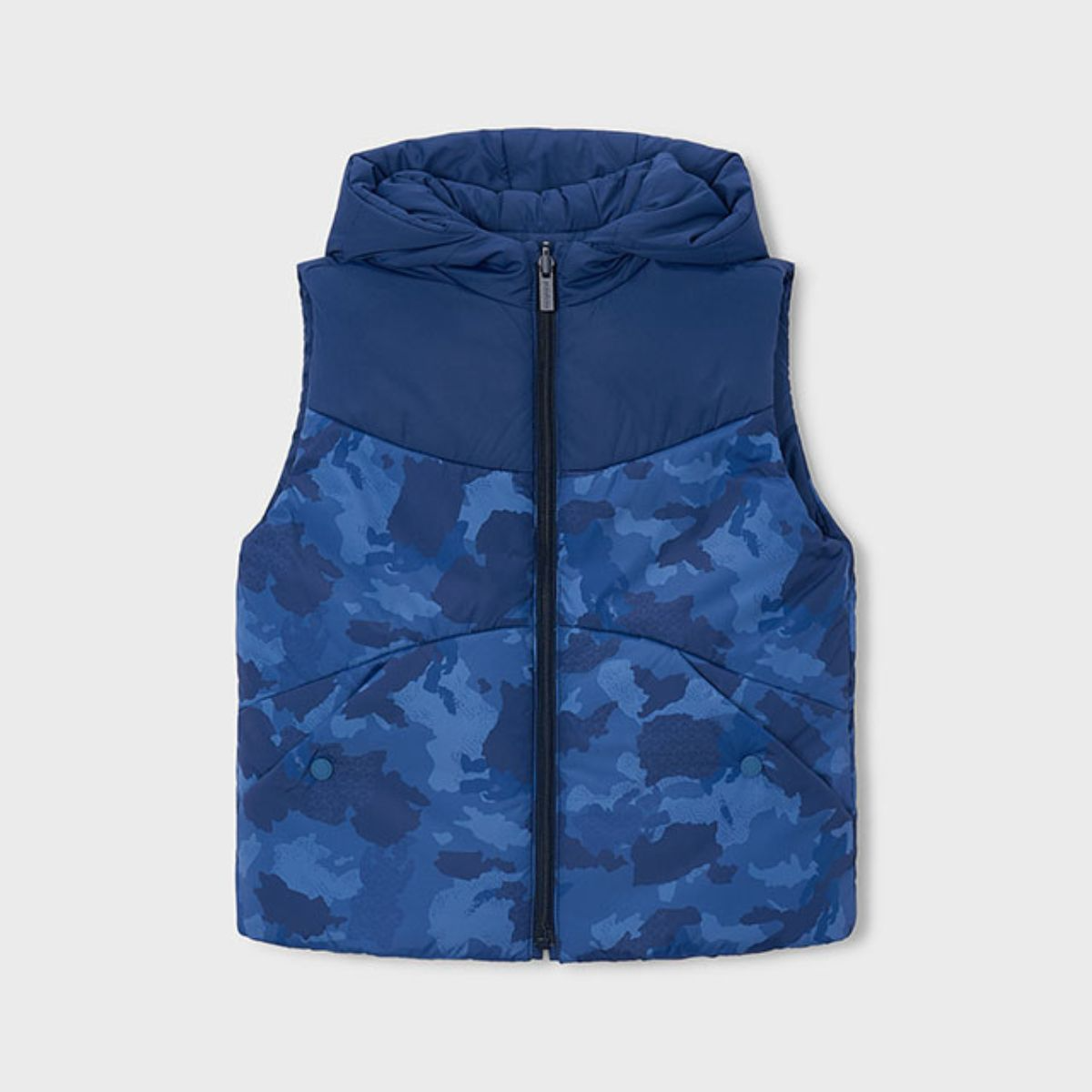 Reversible Blue Camo Puffer Vest