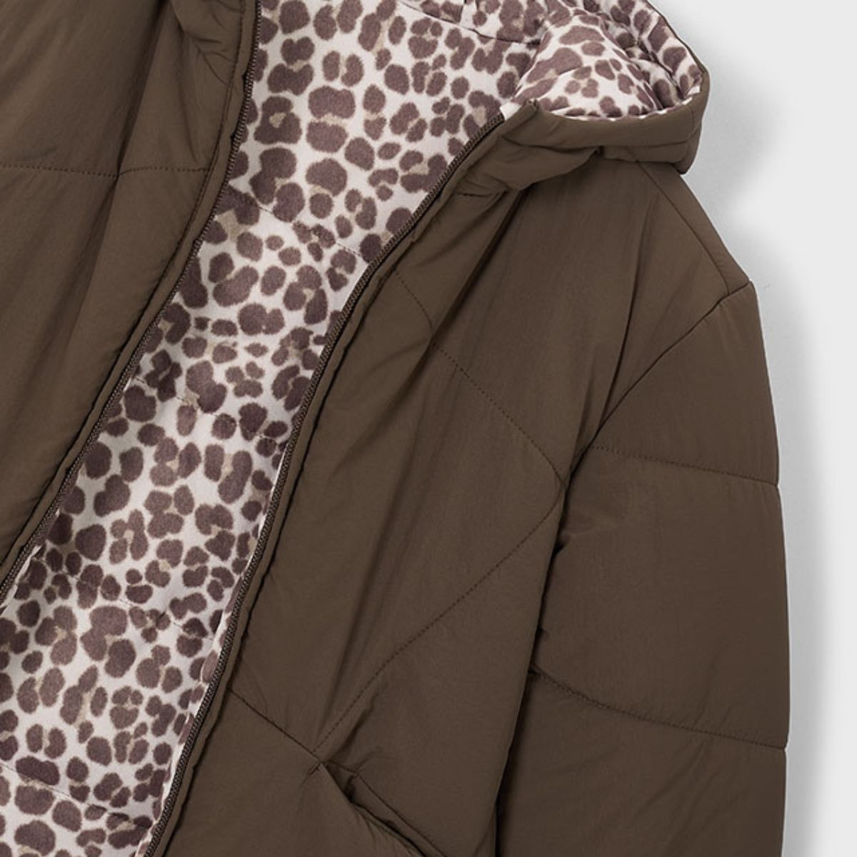 Reversible Leopard Puffer Jacket - Image 3