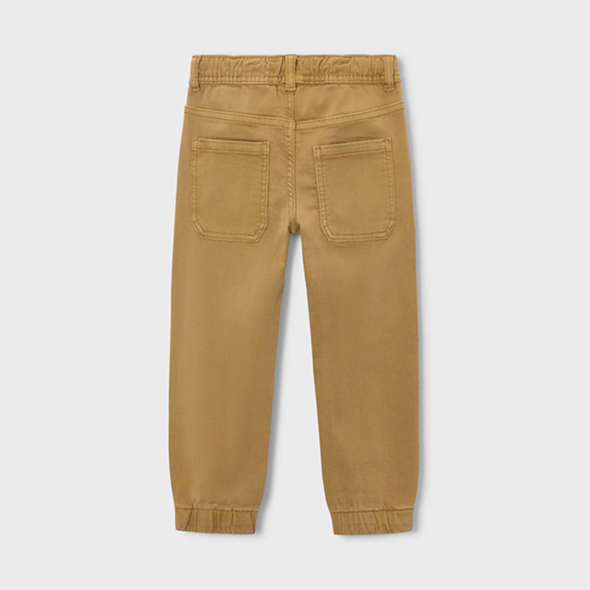 Toffee Brown Twill Jogger Pants - Image 2