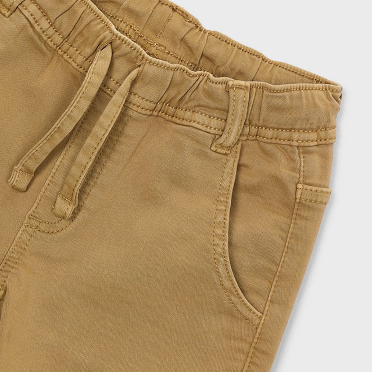Toffee Brown Twill Jogger Pants - Image 3