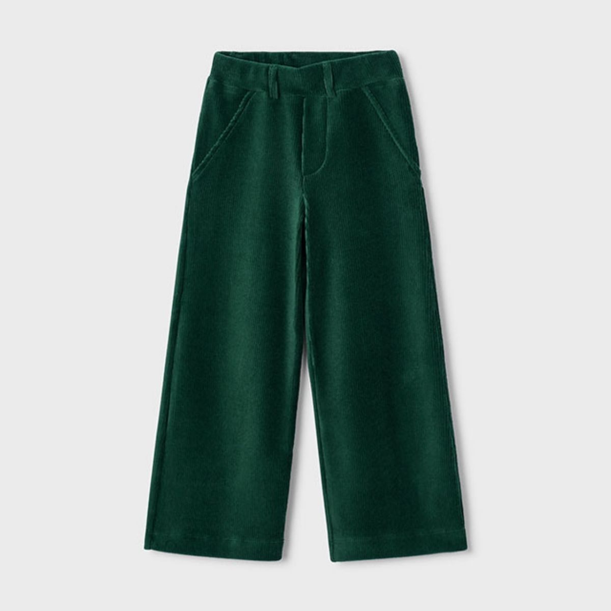 Emerald Green Corduroy Wide Leg Trousers