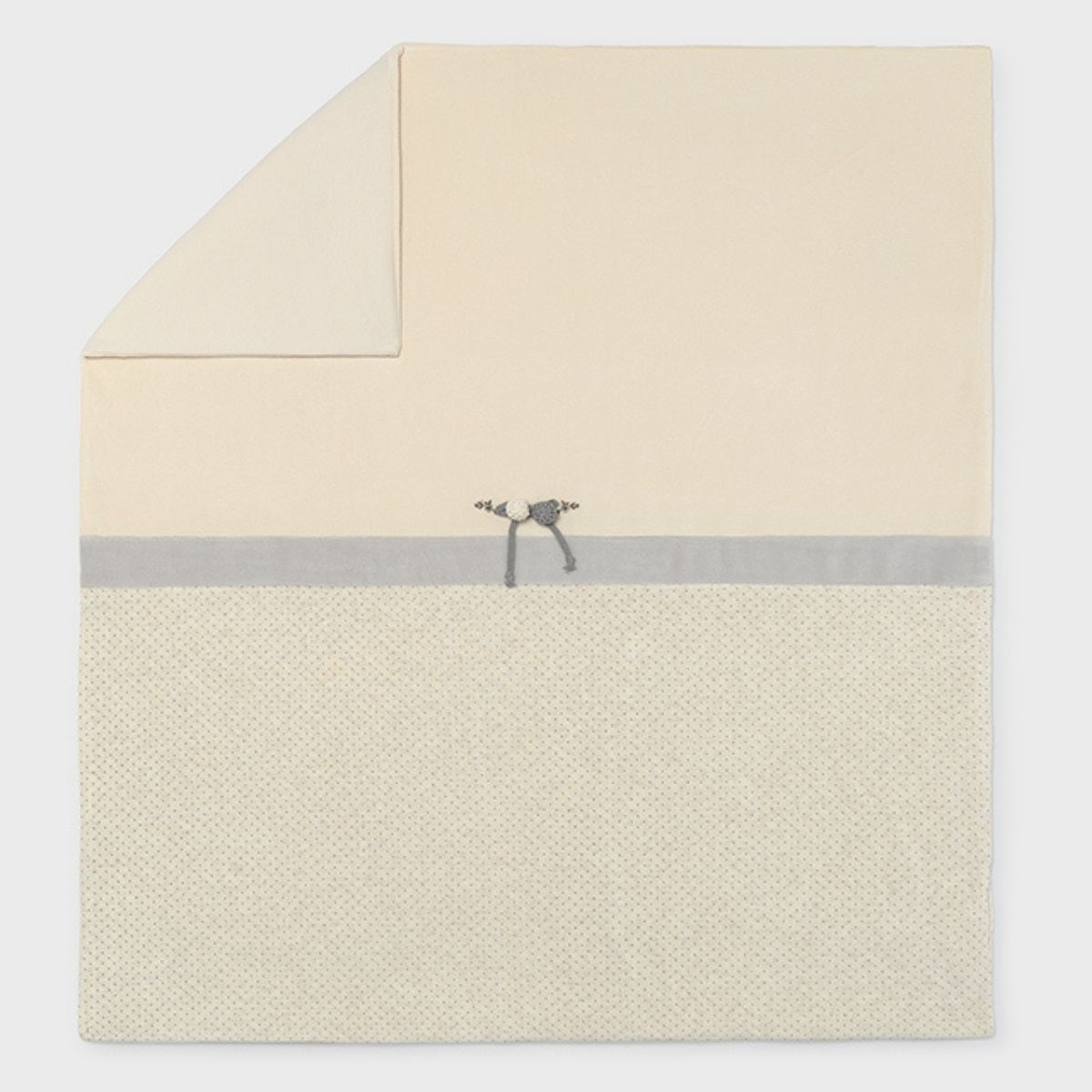 Blanket with Ribbon and Flower Accents - Image 2