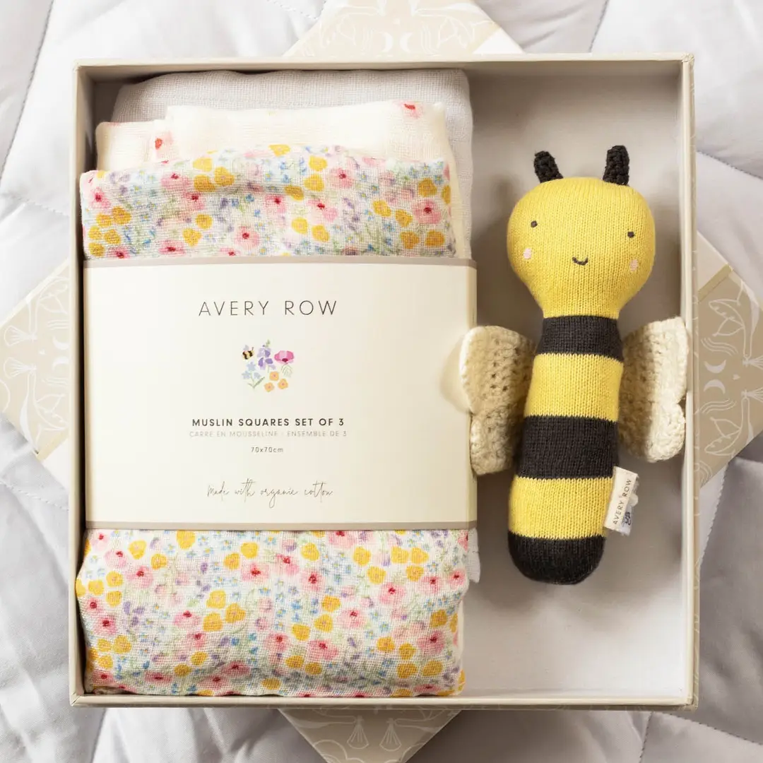Rattle & Care New Baby Gift Set - Wildflower Garden