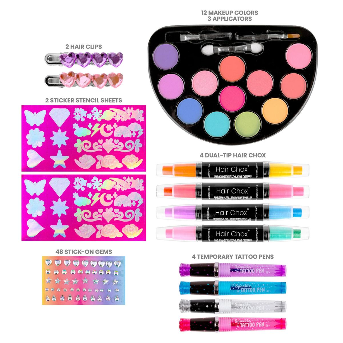 Color Me Pretty Makeup, Hair & Body Art Kit - Image 2