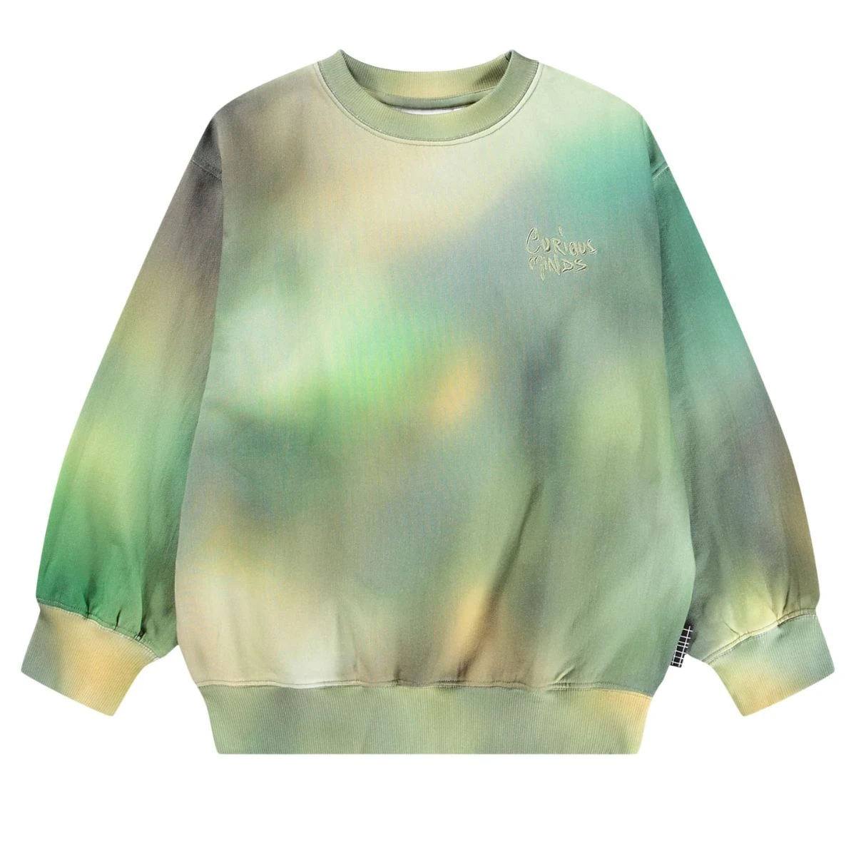 Green Blurred Tie-Dye Crewneck Jumper