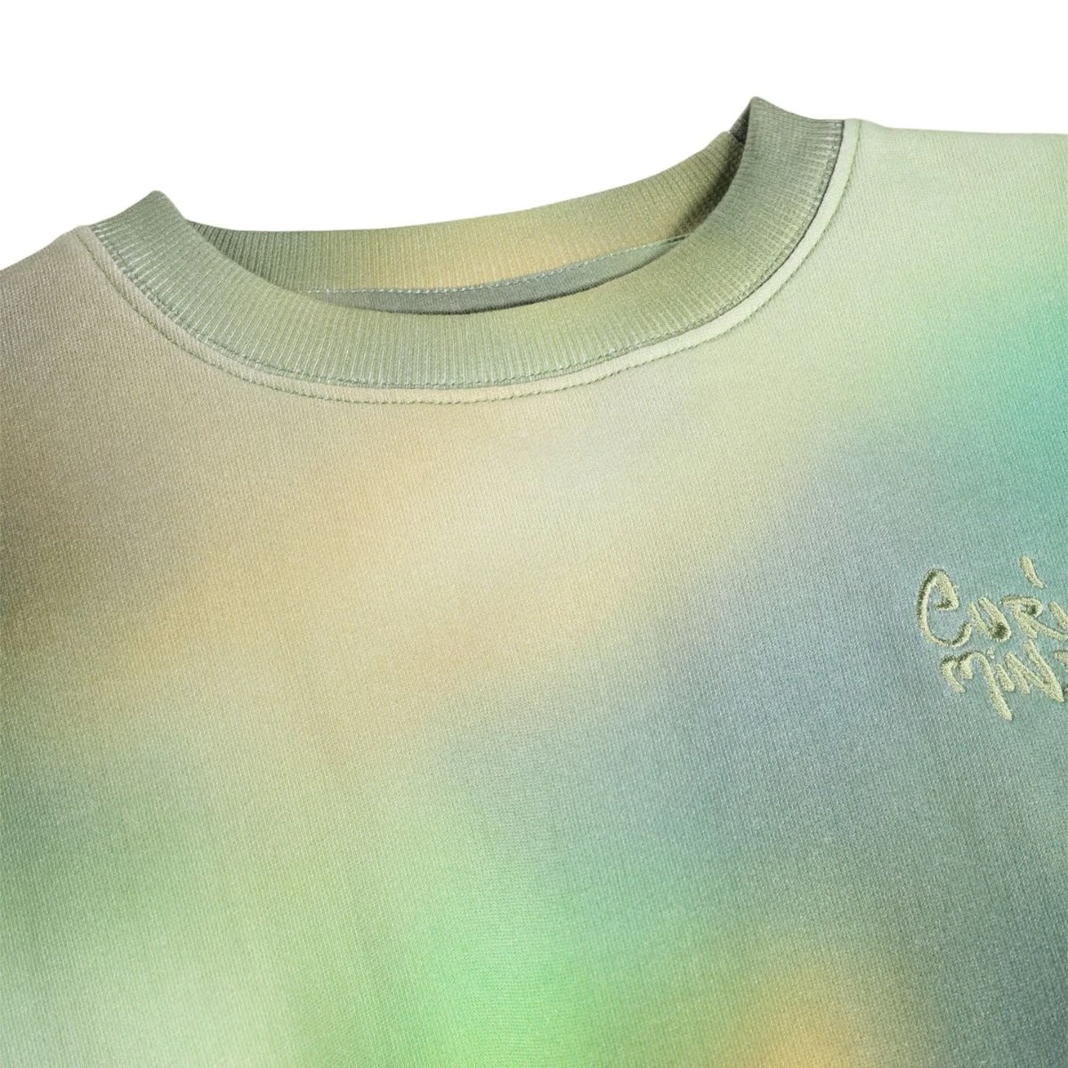 Green Blurred Tie-Dye Crewneck Jumper - Image 3