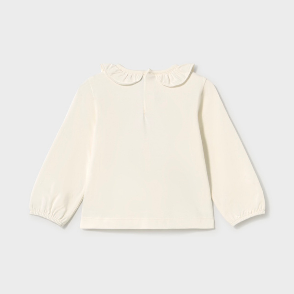 Squirrel Graphic Long Sleeve Top with Ruffled Collar - Image 2