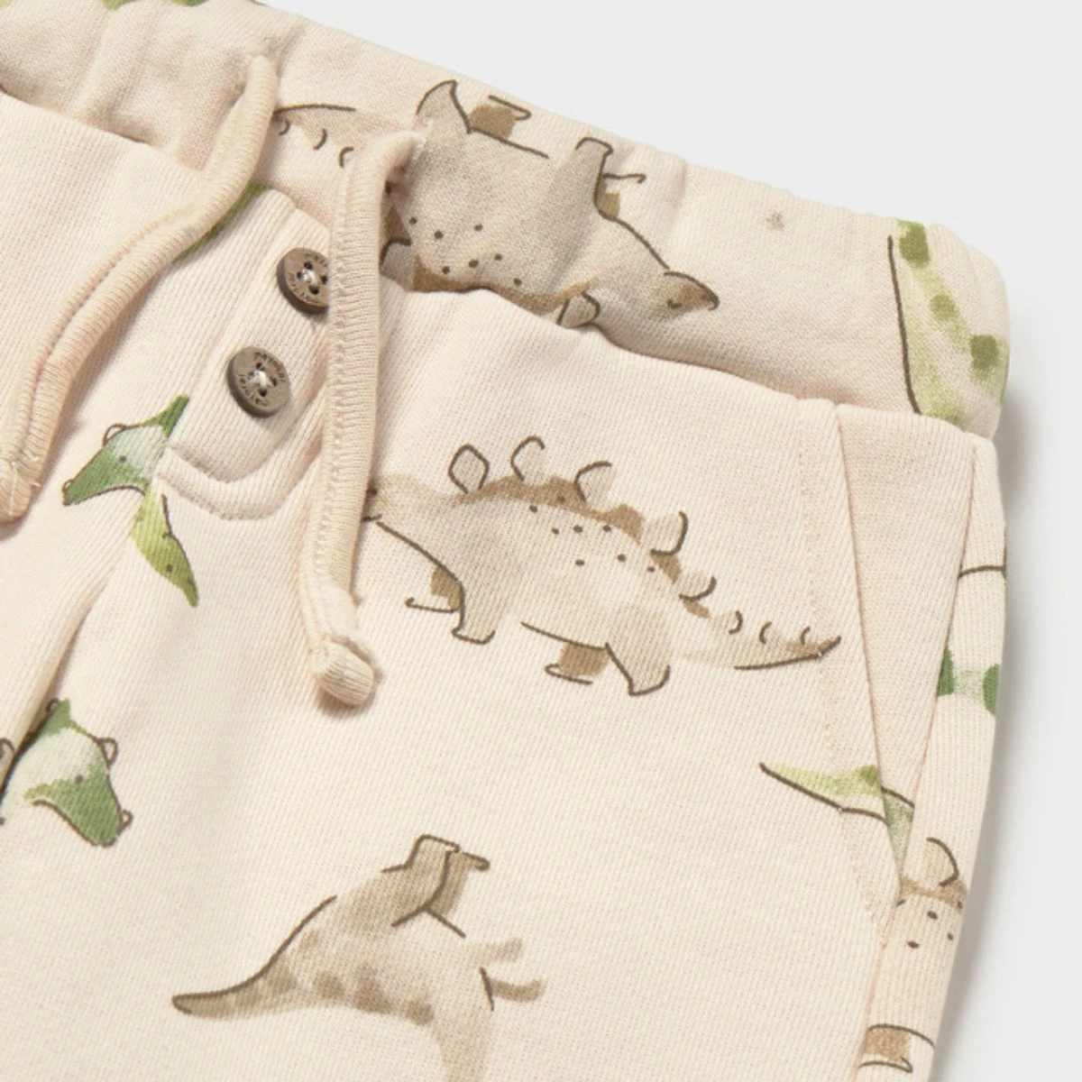 Beige & Green Little Dinosaurs Fleece Sweatsuit Set - Image 6