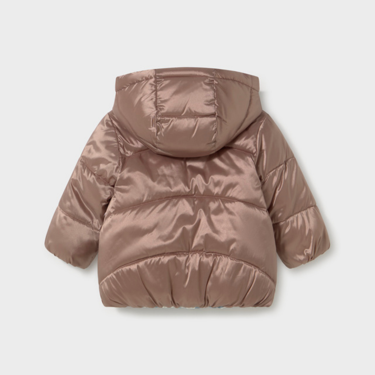 Walnut & Floral Reversible Hooded Puffer Jacket - Image 2