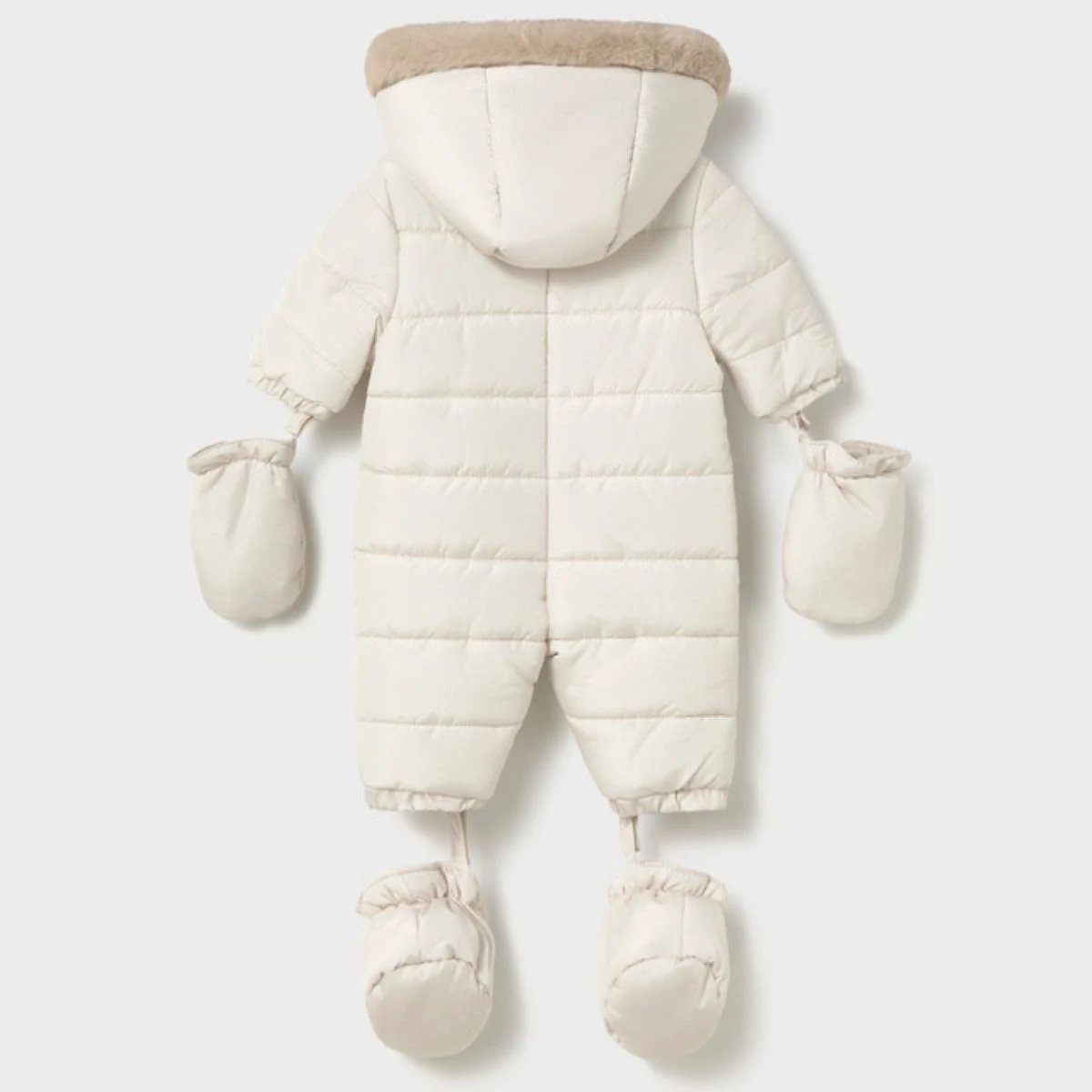 Off-White Padded Teddy Snowsuit Set - Image 2