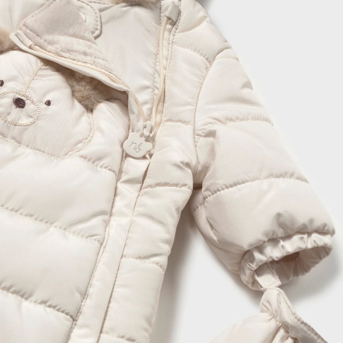 Off-White Padded Teddy Snowsuit Set - Image 3