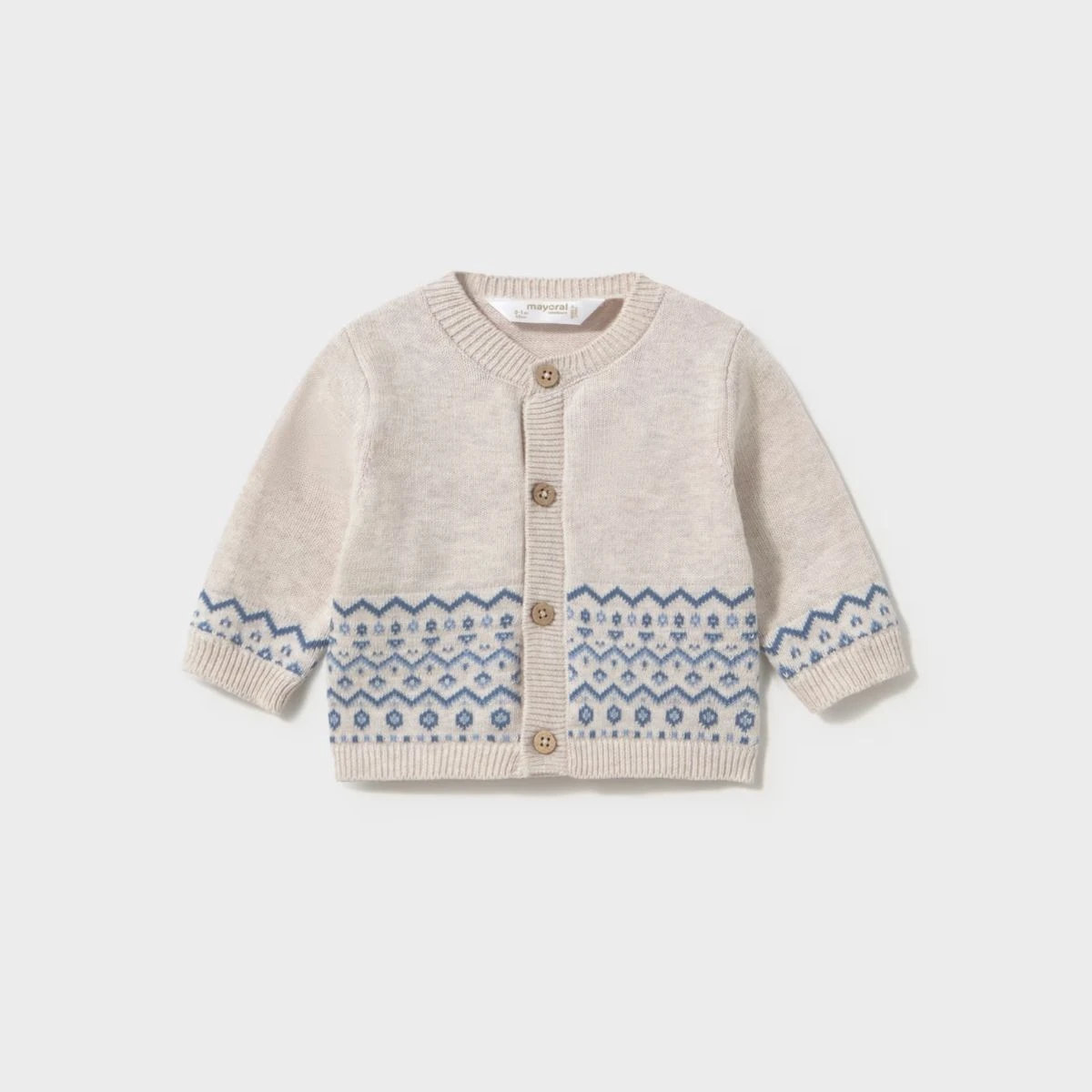 Sky Blue 3-Piece Knit Dungarees & Cardigan Set - Image 2