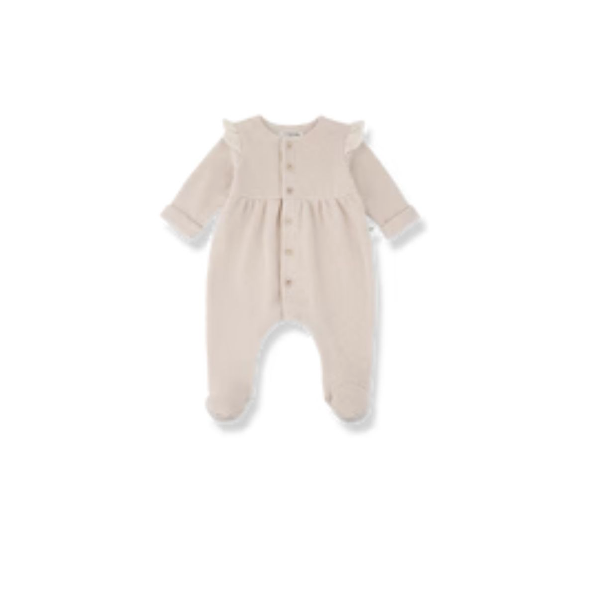 ORLEANS Soft Striped Fleece Girly Jumpsuit w/ Feet