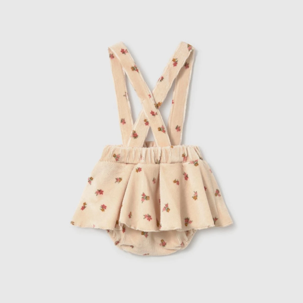 Floral Cream 3-Piece Knit & Velour Set - Image 2