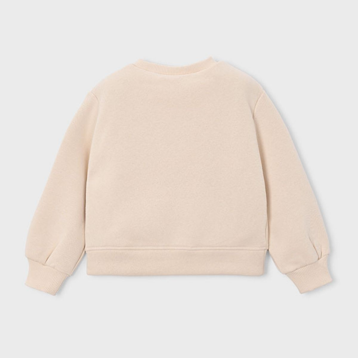 Cream Sequin Heart Appliqué Fleece Sweatshirt - Image 2