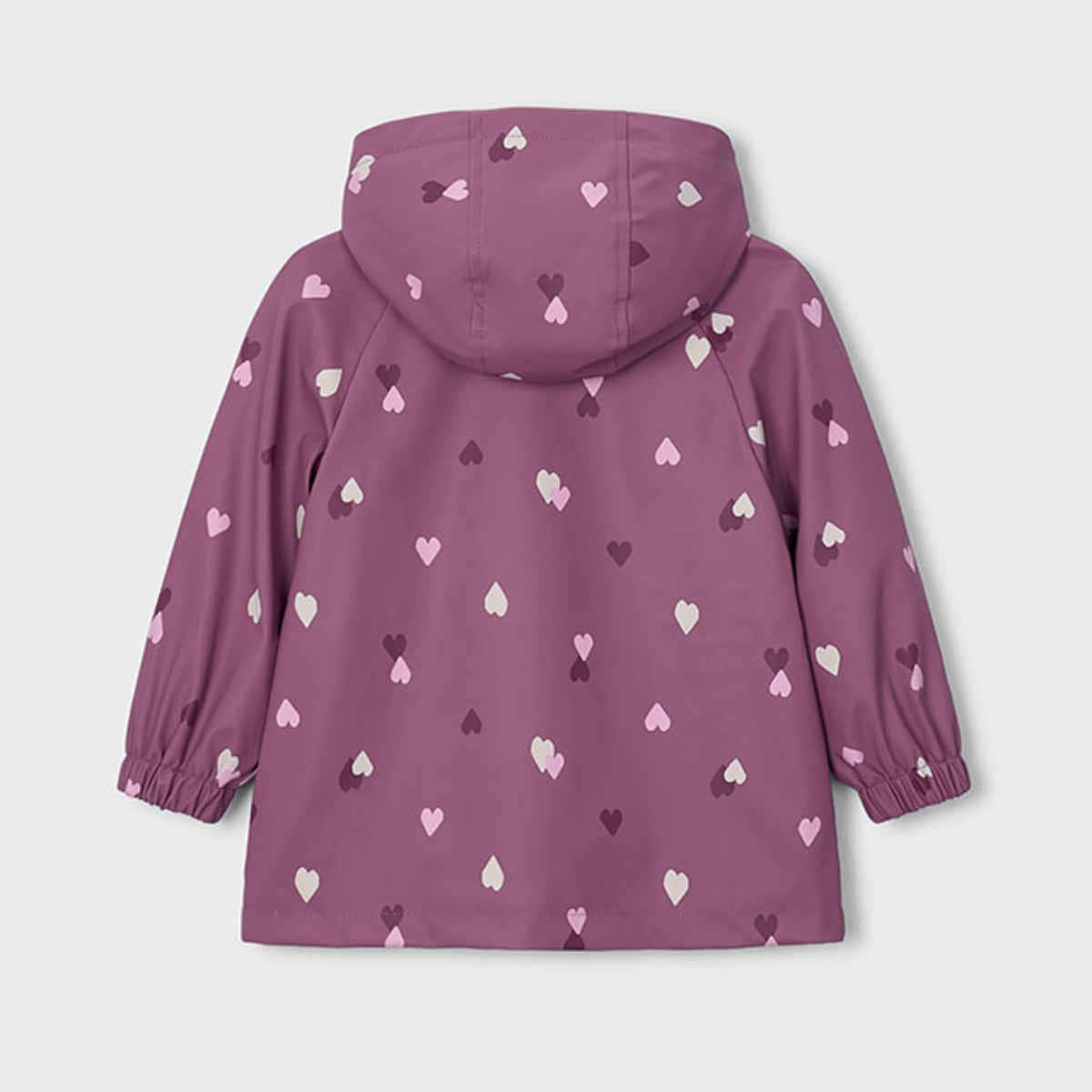 Heart Print Hooded Rain Jacket - Image 2