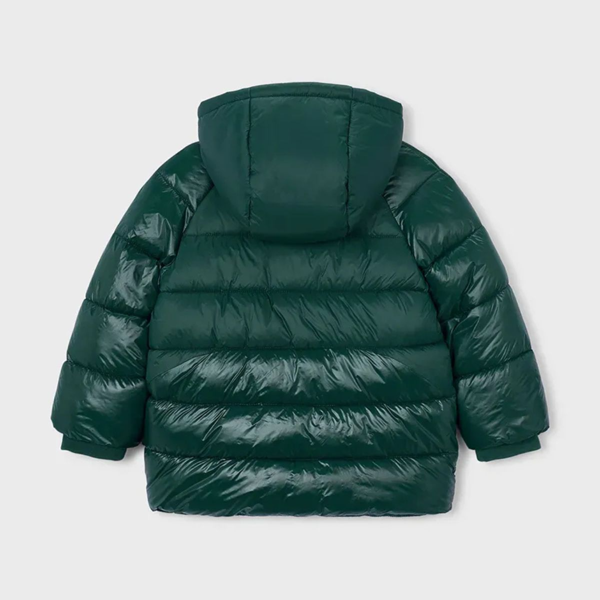 Dark Grey Matte Gloss Puffer Jacket - Image 2